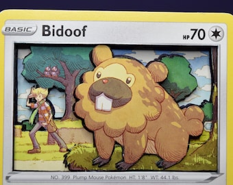 Bidoof 3D PKMN Card