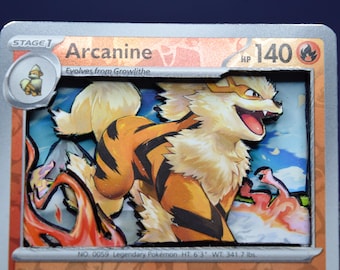 Arcanine 3D PKMN Card