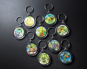 GRASS STARTER PKMN Keychains, Bag Charms, Keyrings, Pendants