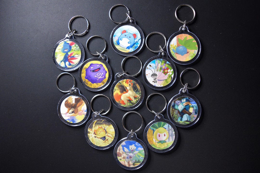 Random Keychain RANDOM PKMN Keychains, Bag Charms, Keyrings, Pendants - Etsy