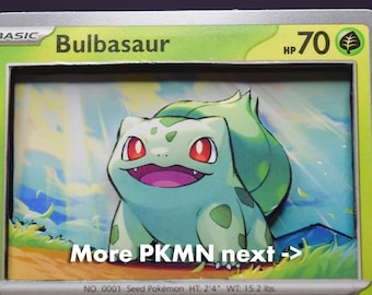 3D PKMN Cards: Bulbasaur, Chikorita, Treecko, Turtwig, Snivy, Chespin