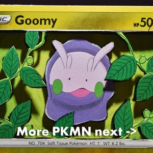 3D PKMN Cards: Goomy, Sliggoo, Goodra, Noibat, Noivern