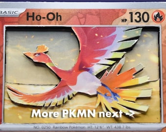 3D PKMN Cards: Ho-Oh, Emboar, Talonflame