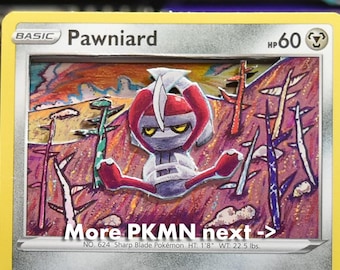 3D PKMN Cards: Pawniard, Bisharp, Bronzor, Cufant, Diglett, Rhydon, Rolycoly, Hippopotas, Hippowdon, Baltoy