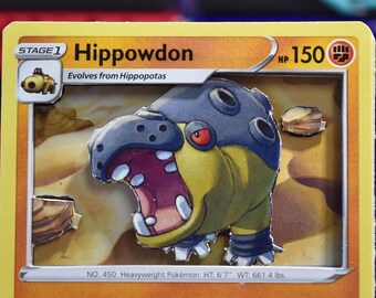 Hippowdon 3D PKMN Card