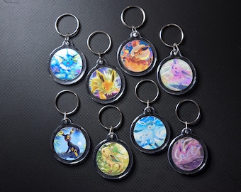 EEVEELUTIONS PKMN Keychains, Bag Charms, Keyrings, Pendants