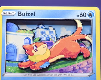 Buizel 3D PKMN Card