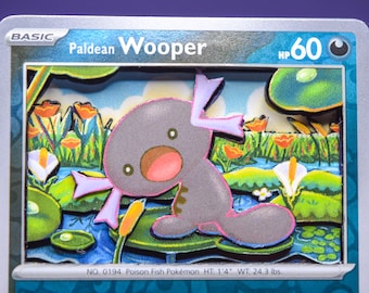 Paldean Wooper 3D PKMN Card