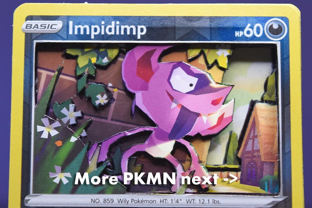 3D PKMN Cards: Impidimp, Golbat, Spiritomb, Nidoqueen, Lokix, Hydreigon,  Garbodor, Sandile, Gengar, Zorua - Etsy