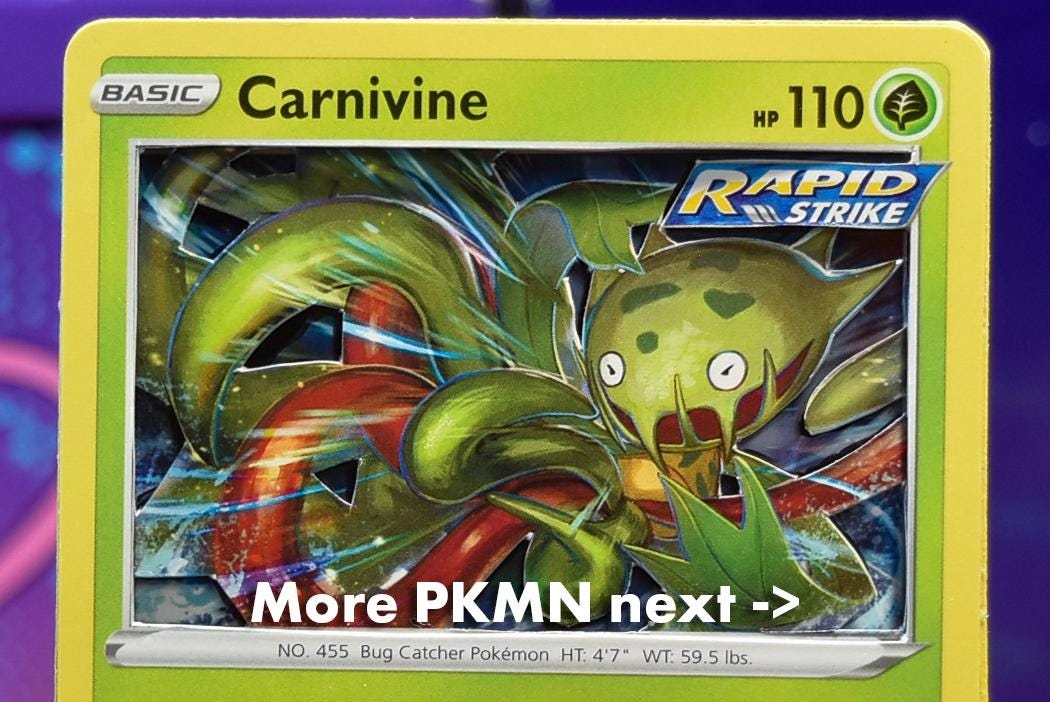 3D PKMN Cards: Carnivine, Pansage, Ledian, Falinks, Silicobra, Nosepass,  Mienfoo, Gastrodon, Machop, Hattrem, Girafarig - Etsy