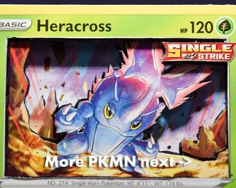 3D PKMN Cards: Heracross, Dwebble, Venonat, Zarude, Shiinotic, Applin, Bounsweet, Arboliva