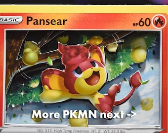 3D PKMN Cards: Pansear, Simisear, Salandit, Pyroar, Larvesta, Clobbopus, Yamask, Lairon, Doublade, Ferroseed