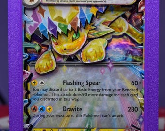 Jolteon 3D PKMN Card with 3D Printed Case Display