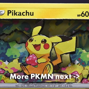 3D PKMN Cards: Pikachu, Galvantula, Electrike, Zekrom, Eelektross
