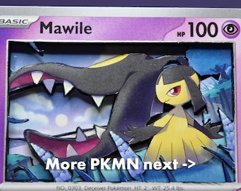 3D PKMN Cards: Mawile, Xerneas, Misdreavus, Mismagius, Shuppet, Banette, Spoink, Spiritomb, Drifblim, Clefable, Claydol