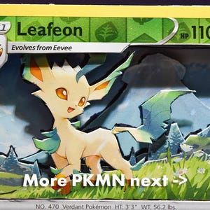 3D PKMN Cards: Leafeon, Glaceon, Sylveon