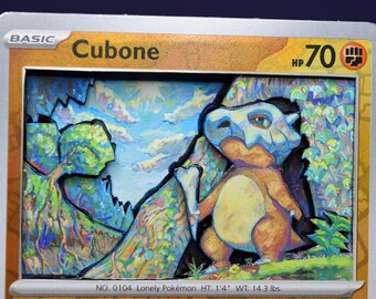 Cubone 3D PKMN Card