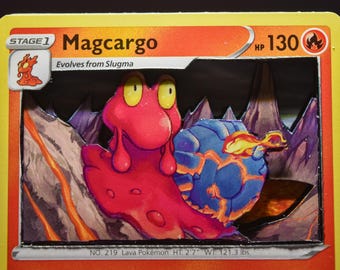 Magcargo 3D PKMN Card