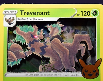 Trevenant 3D PKMN Card