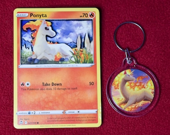 Ponyta - Rapidash 3D PKMN Cards & Keychains for Lunar New Year | Year of the Fire Horse