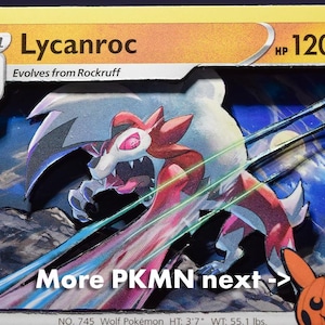 Lycanroc Card - Etsy