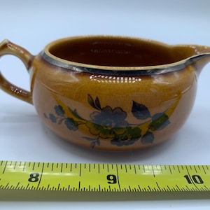 Vintage Lord Nelson Ware Brown Glaze Cream Pitcher by Elijah Cotton Ltd, Staffordshire, England