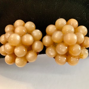 Vintage Mid Century Lucite Clip Back  Earrings