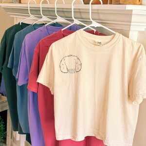 Personalized Dog Outline Comfort Colors T-Shirt