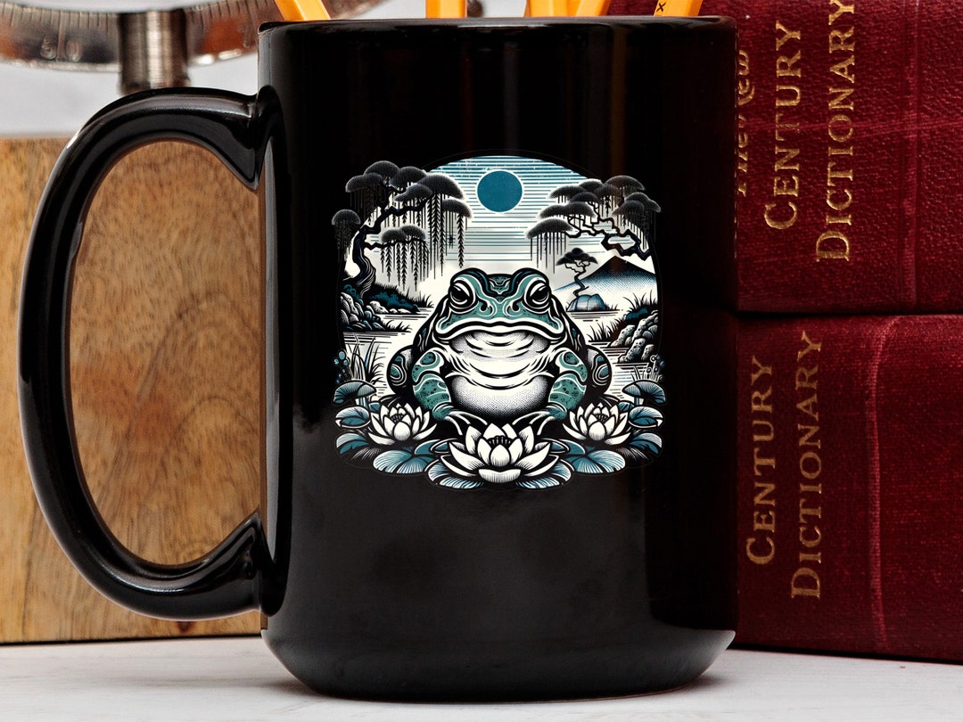 Matsumoto Hoji Mug Frog Mug Cottagecore Mug, Goblincore Cup Sad Frog ...