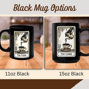 Taza de Tarot, Taza de Café con Tarot, Taza de Tarot de El Despertar, Taza de Dark Academia, Taza de Brujería, Taza Oculta, Taza Gótica imagen 3