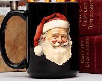 Vintage Santa Claus Mug, Santa Mug, Retro Christmas Mug, Christmas Santa Tea Cup, Holiday Mug, Xmas Coffee Mug, Festive Mug, Jolly Mug