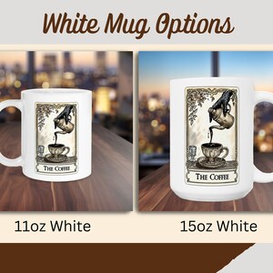 Taza de Tarot, Taza de Café con Tarot, Taza de Tarot de El Despertar, Taza de Dark Academia, Taza de Brujería, Taza Oculta, Taza Gótica imagen 4