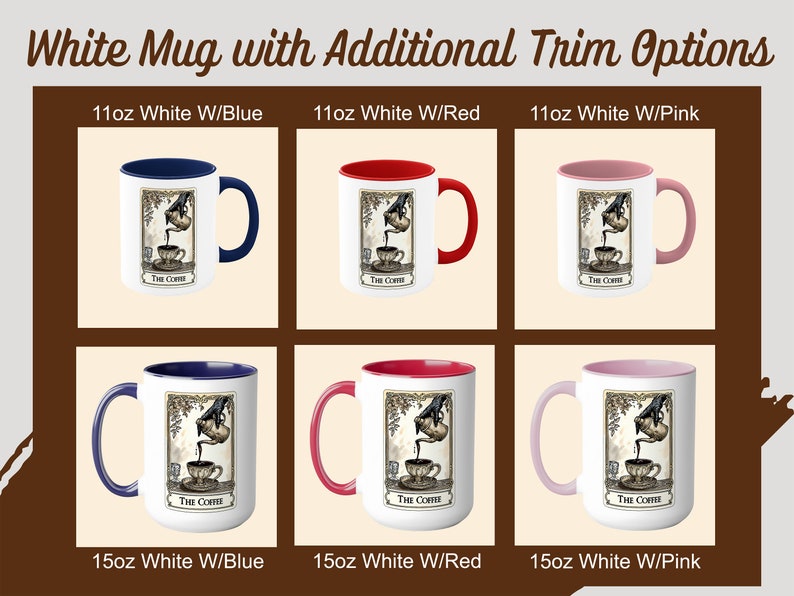 Taza de Tarot, Taza de Café con Tarot, Taza de Tarot de El Despertar, Taza de Dark Academia, Taza de Brujería, Taza Oculta, Taza Gótica imagen 5