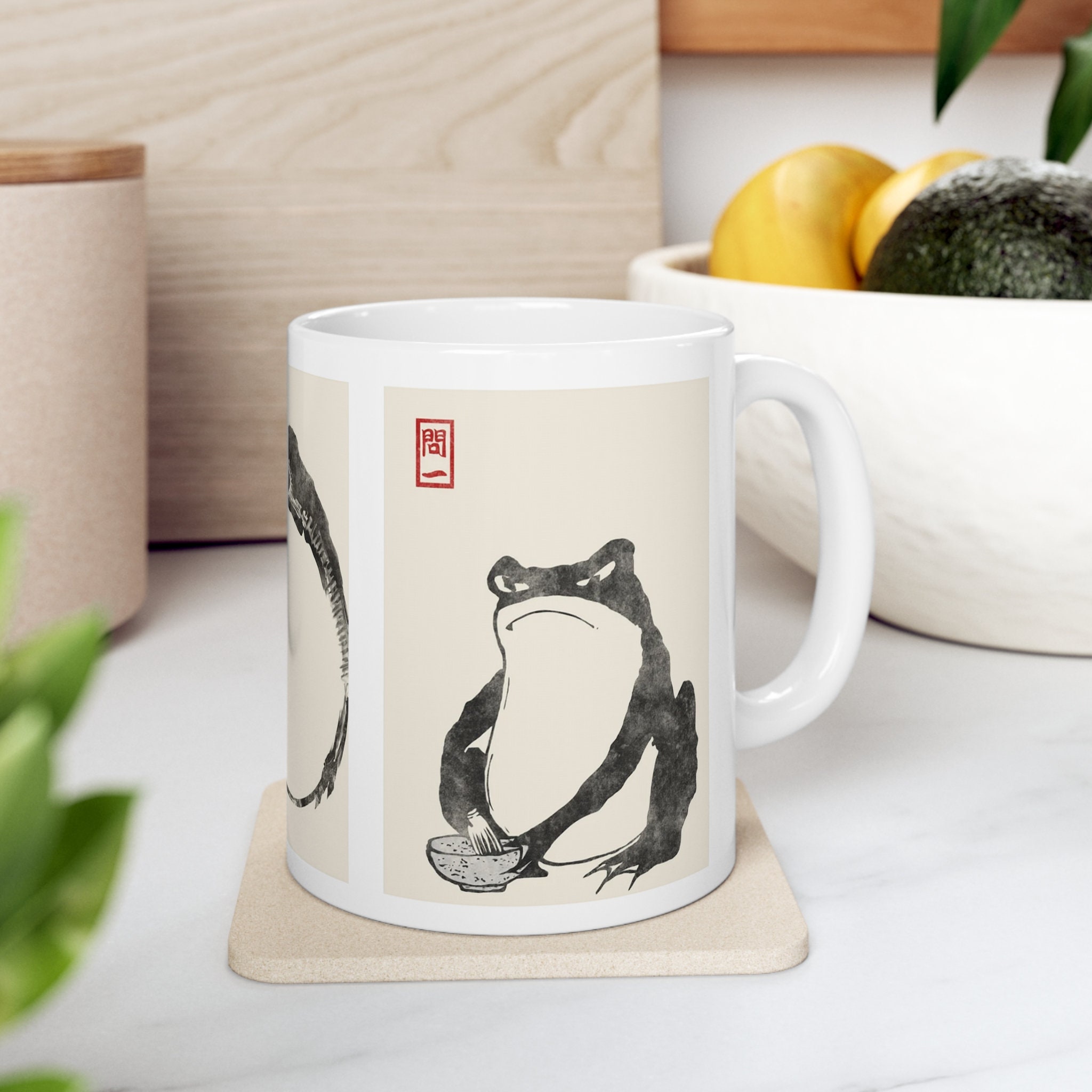 Matsumoto Hoji Mug Frog Mug Cottagecore, Goblincore Cup Sad Frog Grumpy ...