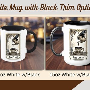 Taza de Tarot, Taza de Café con Tarot, Taza de Tarot de El Despertar, Taza de Dark Academia, Taza de Brujería, Taza Oculta, Taza Gótica imagen 2