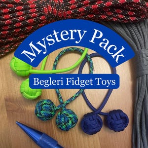 Monkey Fist Paracord Begleri Mystery Pack | Random Colors and Patterns | Handmade | Skill toy, Stress Relief Toy, Fidget Toy, Desk Toy