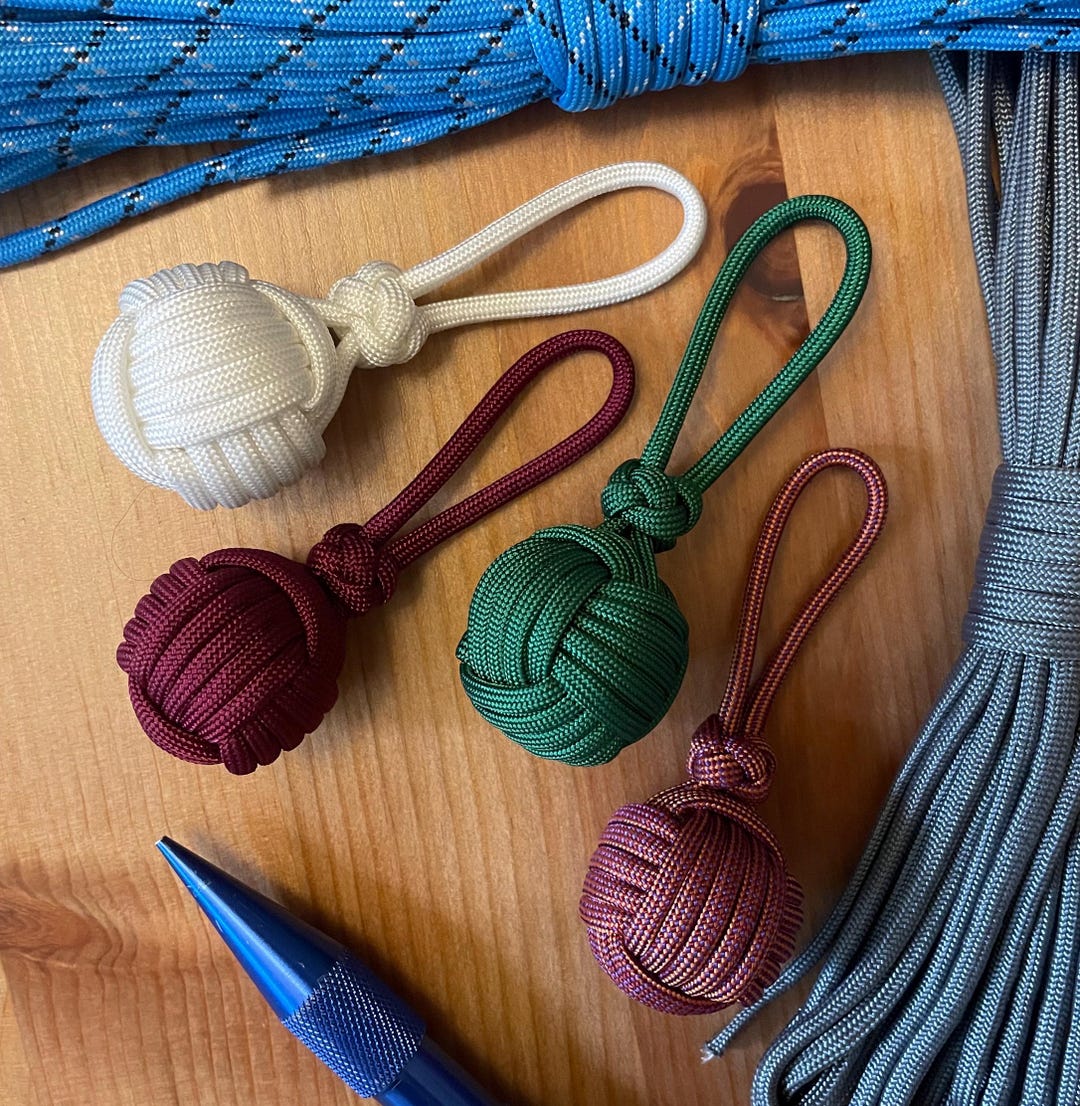 Paracord Monkey Fist Christmas Ornaments - Holiday Decor or Christmas