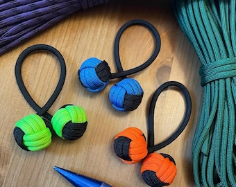Paracord Begleri | Black and Neon Color | Monkey Fist | Skill Toy or Fidget Toy