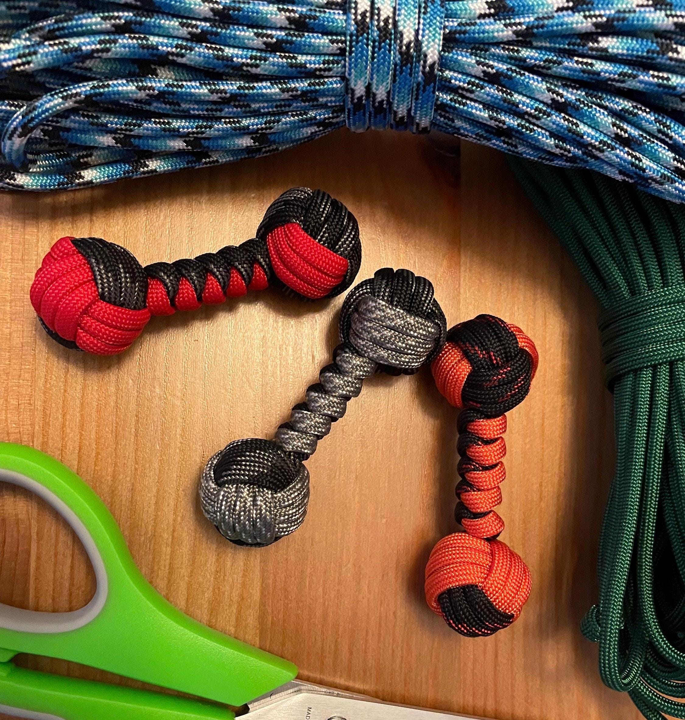 Monkey Fist Paracord Knuckle Roller | Custom handmade paracord fidget toy