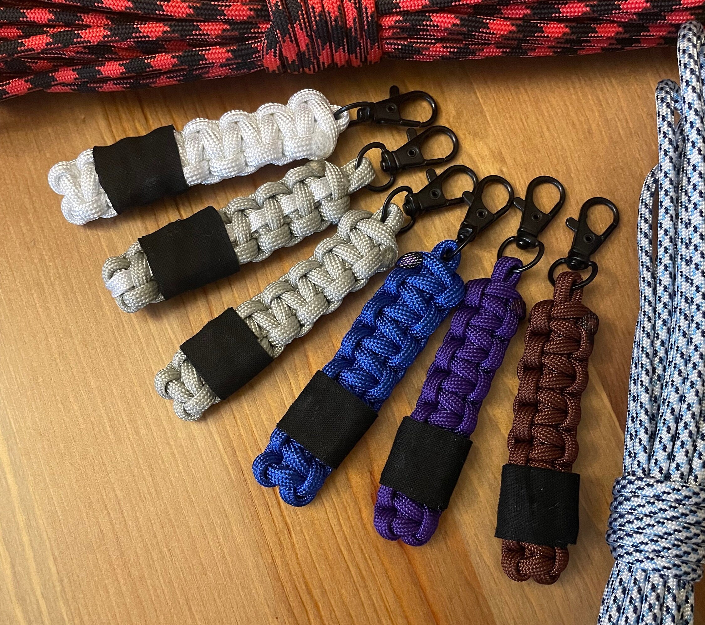 Paracord Martial Arts Belt Keychain Cobra Knot Brazilian Jiu Jitsu, Judo, or Martial Arts Belt
