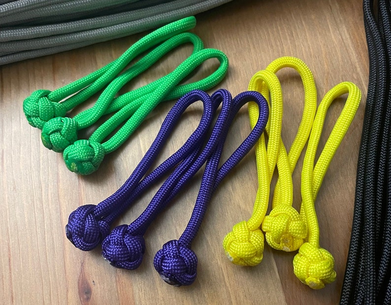 Paracord Zipper Pull Diamond Knot Custom Handmade Tab Pull for Bags