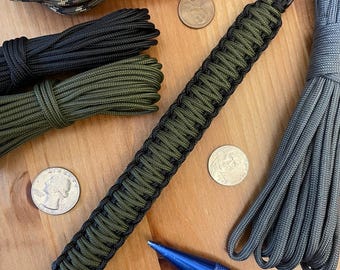 Bracciale Paracord Cobra Nero / Azzurro Scudetto Inter Fatto A Mano