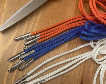 Paracord Shoe Laces | Custom handmade shoe laces for shoes or boots with metal tip aglet. Personalized gift.