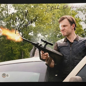 David Morrissey Signed with inscription The Walking Dead 11x14 Photo W/ Beckett COA