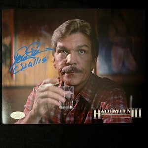 Tom Atkins signed Halloween 3 8X10 photo W/ JSA COA