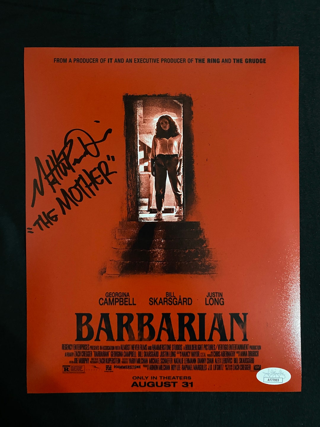 Matthew Patrick Davis Signed Barbarian the Mother Inscribed 8X10 