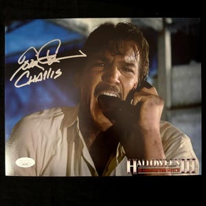 Tom Atkins signed Halloween 3 8X10 photo W/ JSA COA