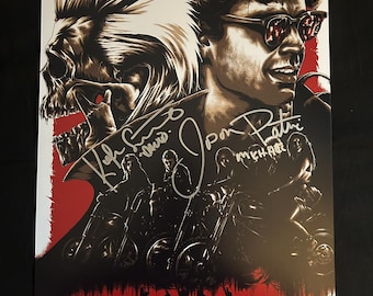 Fearsome Figures exclusive custom Limited Edition Kiefer Sutherland and Jason Patric signed The Lost Boys 11x17 photo W/Beckett witness COA