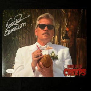 Tom Atkins signed Night Of The Creeps 8X10 photo W/ JSA COA
