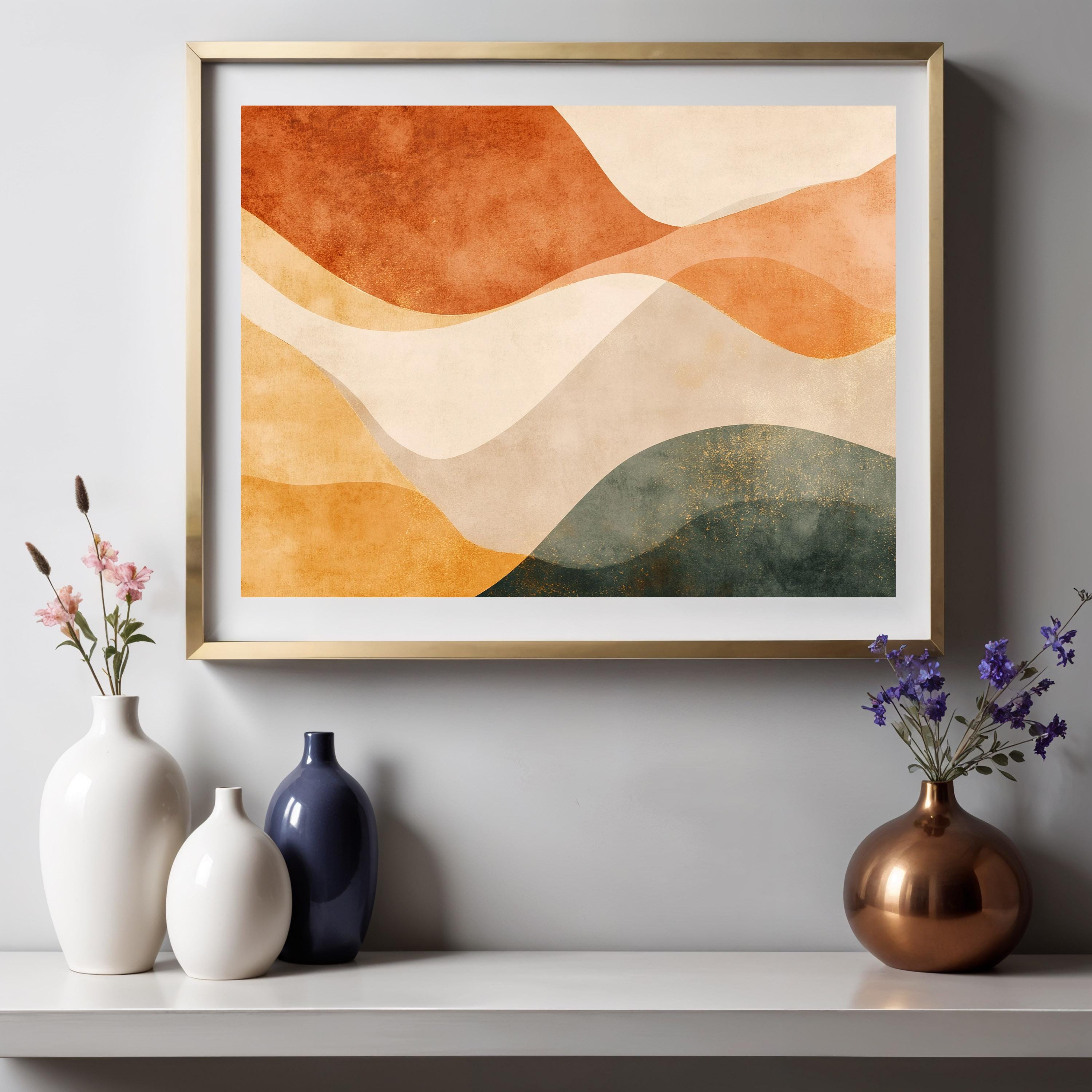 Boho Wall Art Printable Neutral Abstract Art, Beige Minimalist Wall ...